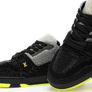 	 Louis Vuitton Trainer Grey Black Yellow Crystal - 1A9JXH - 2