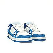 Louis Vuitton Trainer Swarovski White Blue - 1AC5AL - 3