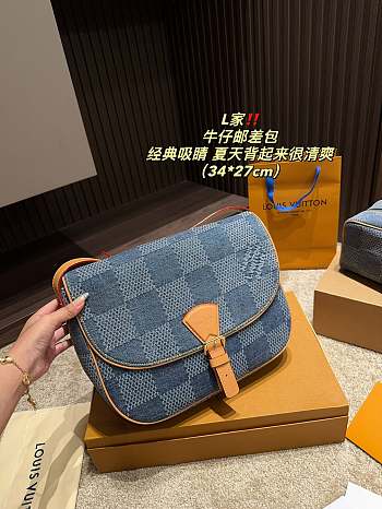 Louis Vuitton P240 Blue Monogram 34x27cm