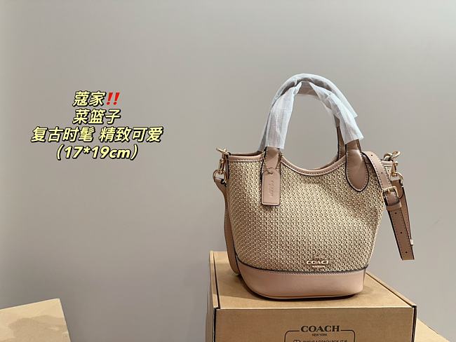 	 Coach P150 Beige Knit 17x19cm - 1