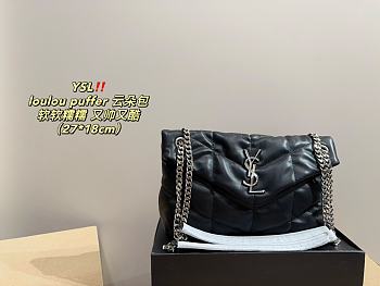 YSl Loulou Puffer P135 Black 27x18cm