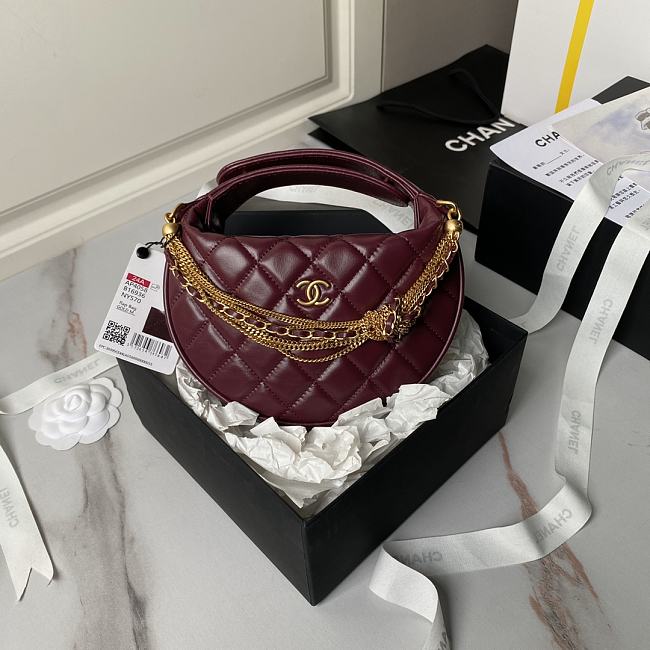 	 Chanel Ap8558 Burgundy 18cm - 1