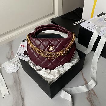 	 Chanel Ap8558 Burgundy 18cm