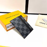 Louis Vuitton Card Holder P55 Black Monogram 9x5cm - 5