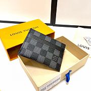 Louis Vuitton Card Holder P55 Black Monogram 9x5cm - 2