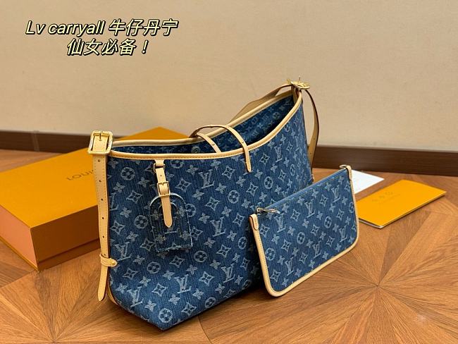 Louis Vuitton Carryall Blue Monogram 38.29cm - 1