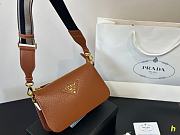 Prada Caramel Leather Shoulder Bag 24*14cm - 5