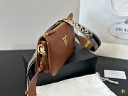 Prada Caramel Leather Shoulder Bag 24*14cm - 3