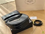 Black Prada Arqué Leather Mini Shoulder Bag 22x13cm - 4