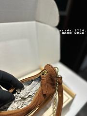 Prada Hobo Brown Suede Bag 22*13cm - 2