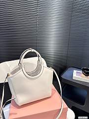 Miu Miu Ivy Leather Tote White Bag 23x17cm - 4