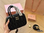 Miu Miu Matelasse Nappa Leather Top-Handle Black  21*13cm - 3