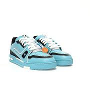 Louis Vuitton LV Trainer Teal Blue Black - 1AD7K6 - 3