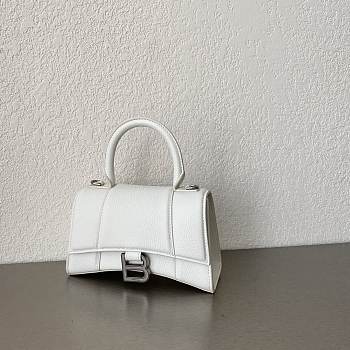 Balenciaga White Hourglass XS Top Handle Mini Bag 19×13×8cm