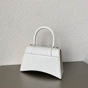 Balenciaga White Hourglass Small Top Handle Mini Bag 23×15×10cm - 2