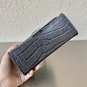 Balenciaga Black Hourglass XS Bag Crocodile Embossed 19×13×8cm - 2