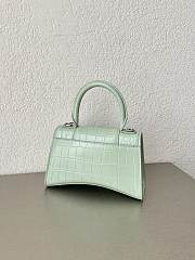 Balenciaga Light Green Hourglass XS Bag Crocodile Embossed 19×13×8cm - 5