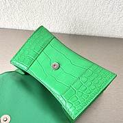 Balenciaga Green Hourglass XS Bag Crocodile Embossed 19×13×8cm - 2