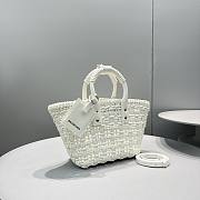 Balenciaga White Bistro XS Basket With Strap 32*13*40cm - 4