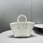 Balenciaga White Bistro XS Basket With Strap 32*13*40cm - 3