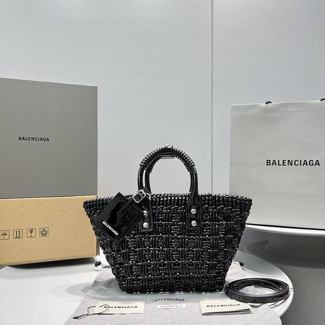 Balenciaga Black Bistro XS Basket With Strap 32*13*4cm - 1