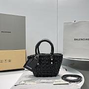 	 Balenciaga Black Bistro XXS Basket With Strap 17*15*8cm - 1