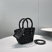 	 Balenciaga Black Bistro XXS Basket With Strap 17*15*8cm - 4