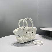 Balenciaga White Bistro XXS Basket With Strap 17*15*8cm - 5