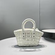 Balenciaga White Bistro XXS Basket With Strap 17*15*8cm - 3