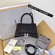 Balenciaga Black Glitter Hourglass Small Bag 23*15*10CM - 4