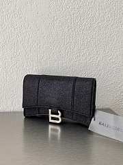 Balenciaga Hourglass XS Wallet On Chain In Sparkling Fabric Black 19*12*5CM - 1