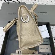 Balenciaga Le City Small Bag In Black Arena Storico Lambskin Beige 30*13*20cm - 5