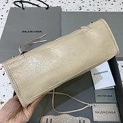 Balenciaga Le City Small Bag In Black Arena Storico Lambskin Beige 30*13*20cm - 4