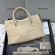 Balenciaga Le City Small Bag In Black Arena Storico Lambskin Beige 30*13*20cm - 2