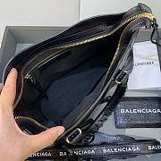 Balenciaga Le City Small Bag In Black Arena Lambskin Shiny Gold Hardware Black 30*13*20cm - 5