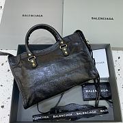 Balenciaga Le City Small Bag In Black Arena Lambskin Shiny Gold Hardware Black 30*13*20cm - 4