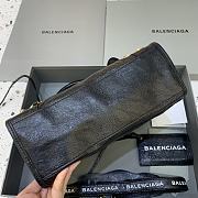 Balenciaga Le City Small Bag In Black Arena Lambskin Shiny Gold Hardware Black 30*13*20cm - 3