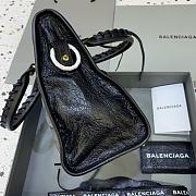 Balenciaga Le City Small Bag In Black Arena Lambskin Shiny Gold Hardware Black 30*13*20cm - 2