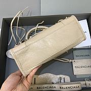 Balenciaga Le City XS Bag In Black Arena Storico Lambskin Beige 24*10*15cm - 3