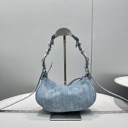 	 Balenciaga Le Cagole XS Rhinestones Denim Shoulder Bag 26*16*9.9cm - 4