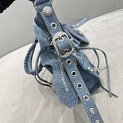 Balenciaga Neo Cagole XS Rhinestones Denim Bag 26*10*17cm - 5