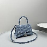 Balenciaga Light Blue BB Monogram Denim Small Hourglass 23*10*24cm - 4