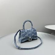 	 Balenciaga XS Light Blue BB Monogram Denim Small Hourglass 19*8*21cm - 3