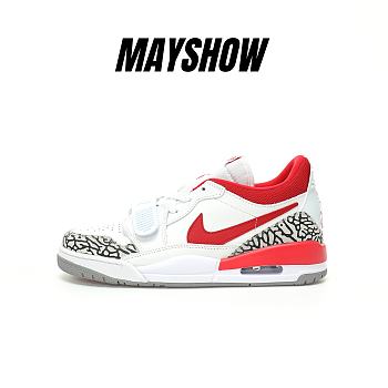 Air Jordan Legacy 312 Low White Cement Gym Red - FQ7827-106