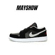 Air Jordan 1 Low Black Wolf Grey - 553558-032 - 1