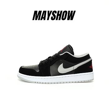 Air Jordan 1 Low Black Wolf Grey - 553558-032