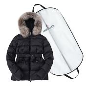 Moncler Boed Down Jacket with Shearling Hood Trim FG00580 Black - 1