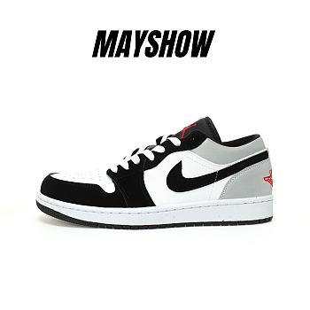 Air Jordan 1 Low SE White Fire Red Black Matte Silver - HF3148-106