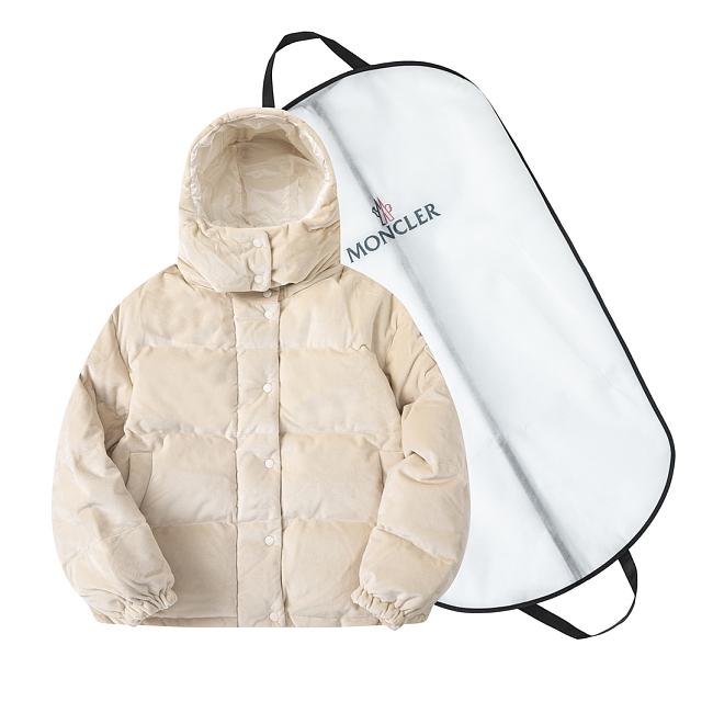 Moncler Daos Chenille Puffer Jacket FG00350 Beige - 1