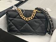 Chanel 19 Flap Bag Black Lambskin Mixed Hardware 26×16×9cm - 3